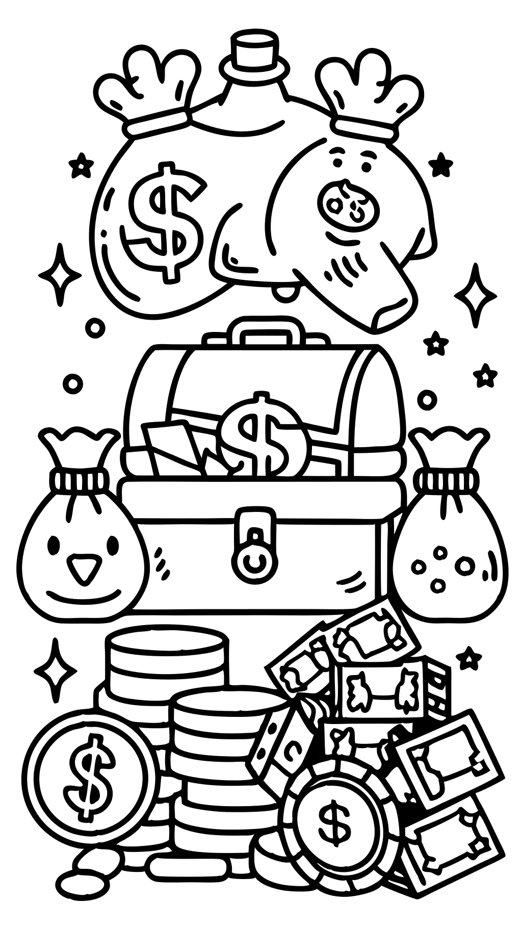 money coloring pages